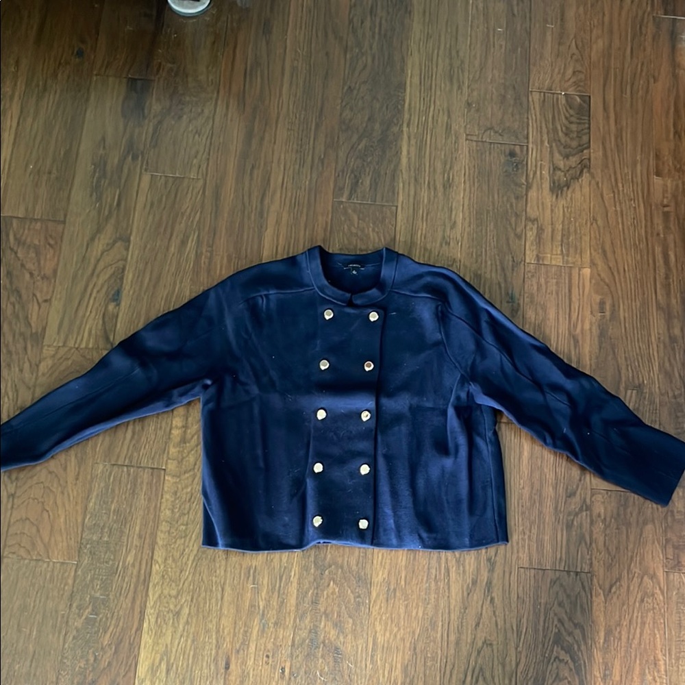 Talbots Midnight Blue Double-Breasted Sweater